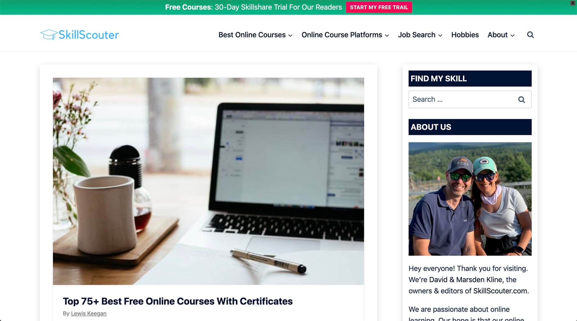 This affiliate website promotes Skillshare courses.
