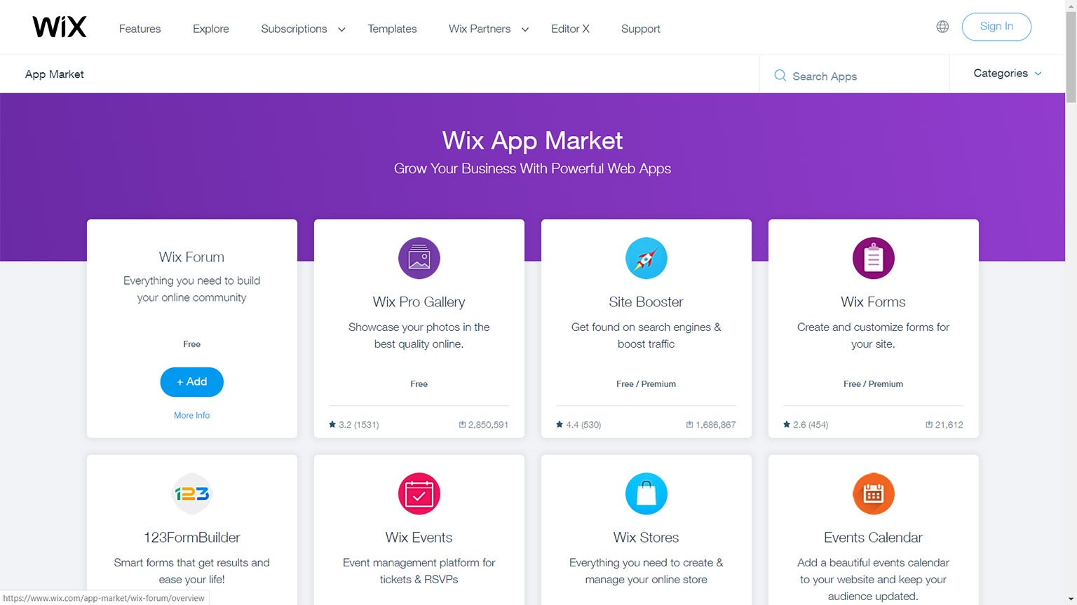 wix app market