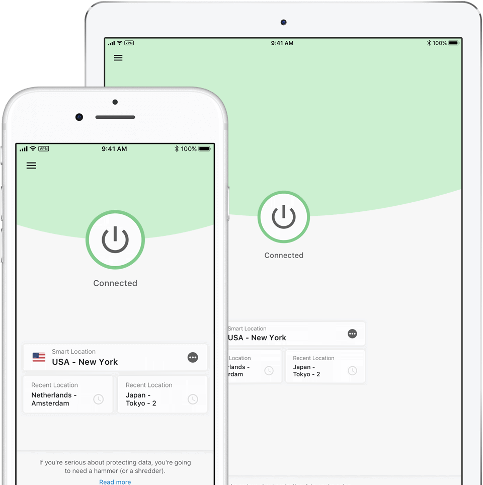 ExpressVPN on mobile and iPad