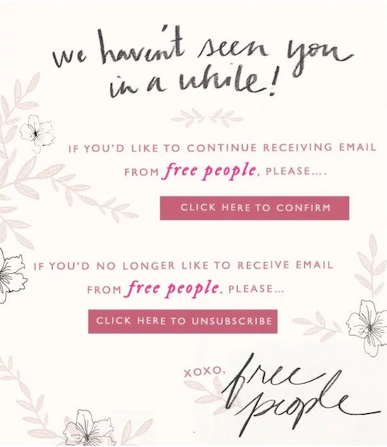 Free People Unsubscribe