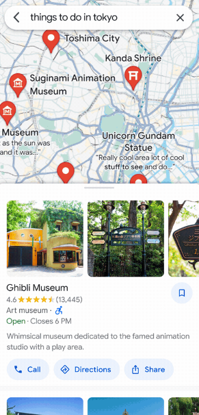 Google Maps Images Things to Do in Tokyo