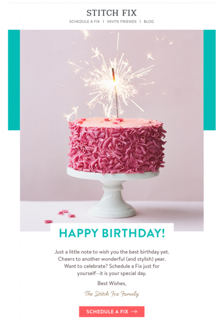 Stitch Fix Birthday Email